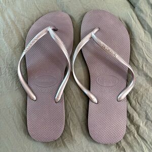 Havaianas Dusty Lilac Thong Flip Flops. Size 41-42. US 9/10.